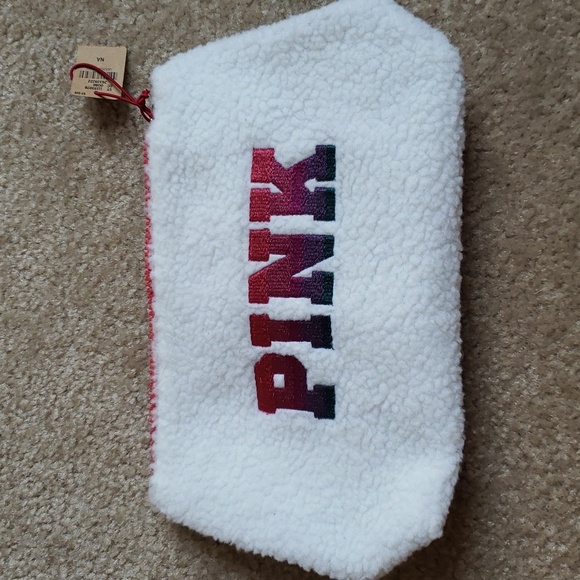 WOMENS VICTORIA SECRET PINK MAKEUP BAG PURSE 11 X 6.5 NWT - Picture 1 of 3